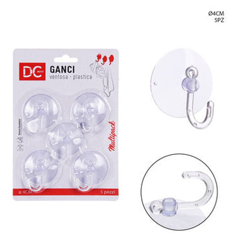 Dc - Ganci Ventosa 5Pz 4Cm