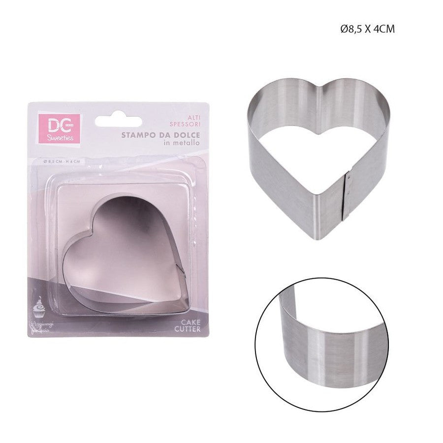 Dc - Stampo Per Dolce Cuore 8.5X4Cm Inox