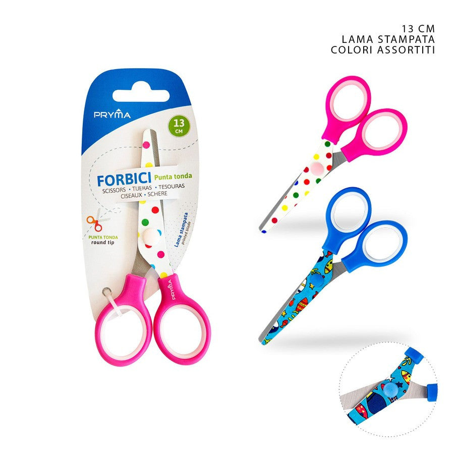 Pryma Forbici 13.5Cm p/tonda lama stampata