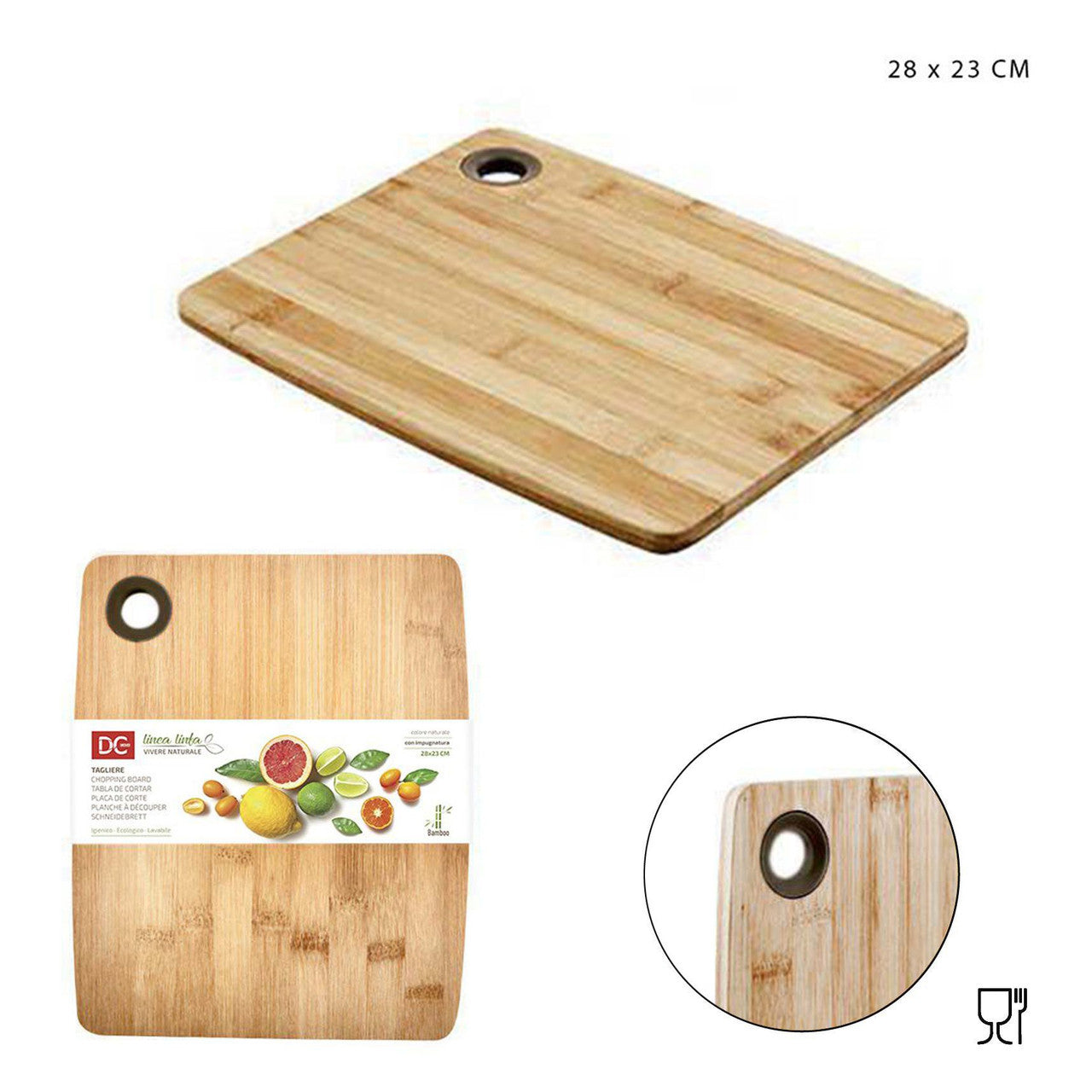 Dc Tagliere Bambu  28X23X1Cm