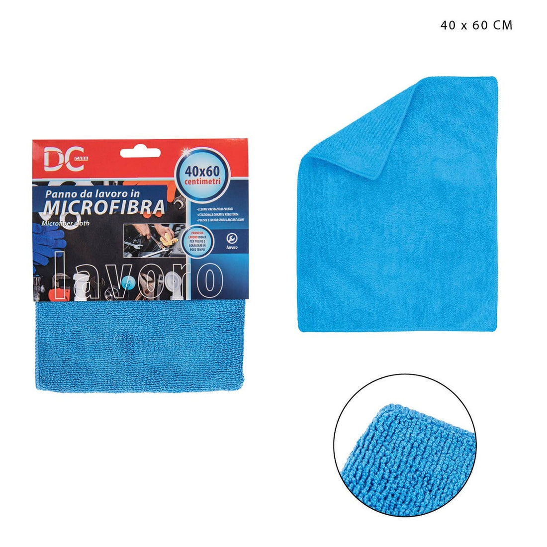 Dc - Panno Microfibra Lavoro 40X60Cm 300G Blu