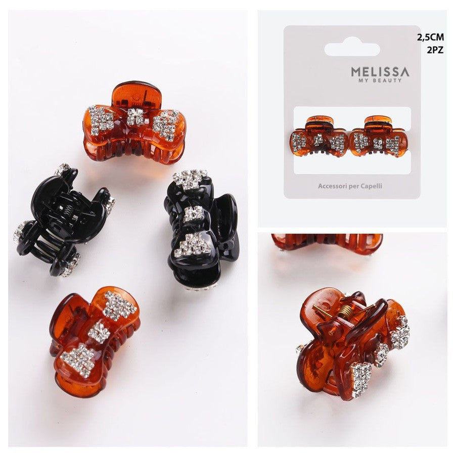 Melissa - Mollettine Capelli Strass 2,5Cm 2Pz