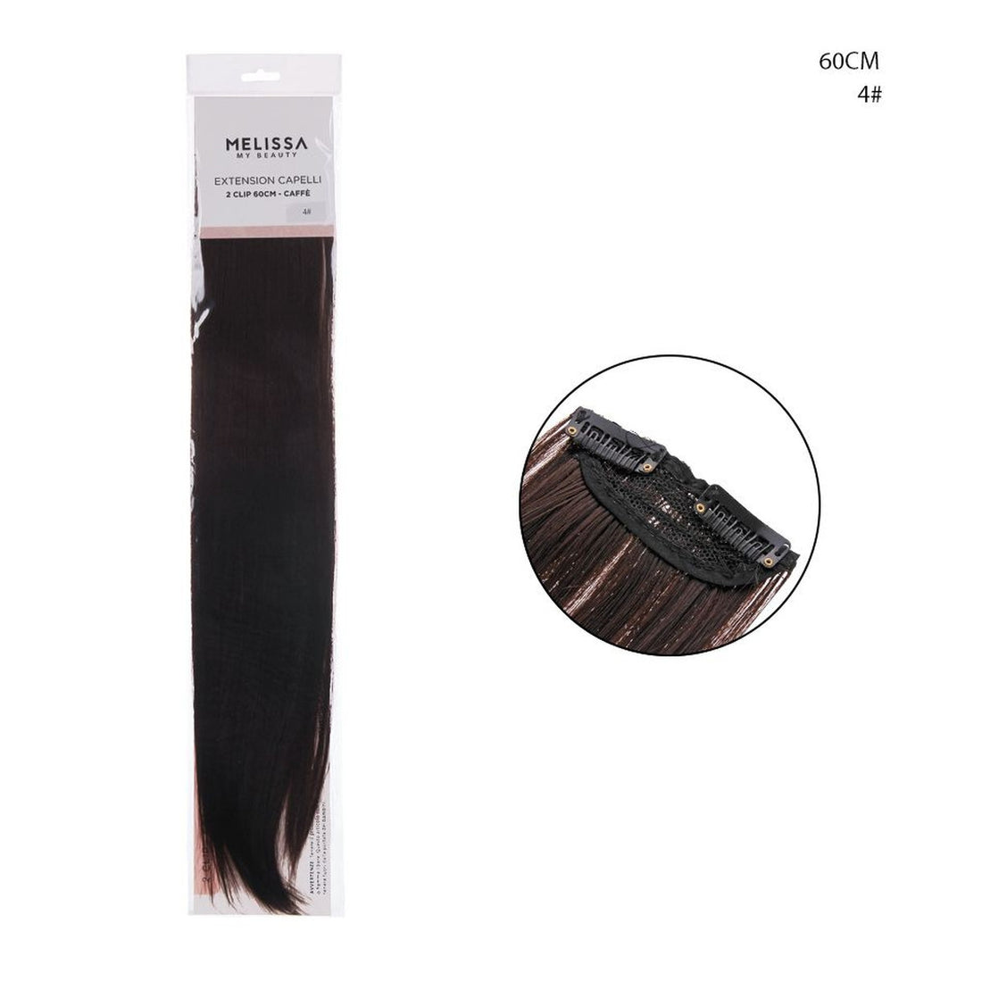 Melissa - Extension Capelli 2Clip 60Cm 25G Col.4 Caf