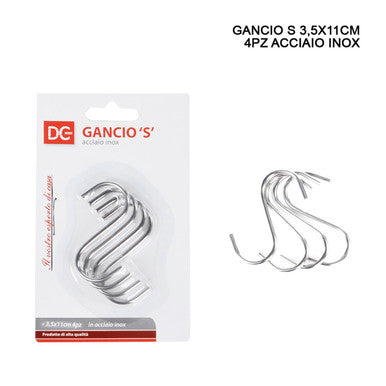 Dc - Gancio S Inox 3.5X11Cm 4Pz