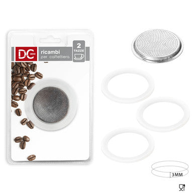 Dc - Guarnizione 3Pz+Filtro Caffettiera 2Tz