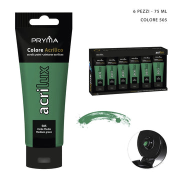 Pryma - Colore acrilico 75Ml n.505 verde medio