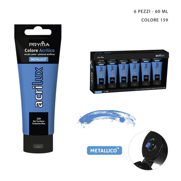 Pryma - Colore acrilico metal 60Ml n.159 blu turch