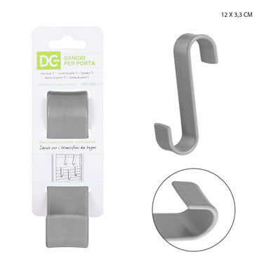 Dc - Gancio Porta S Plastica 12X3.3Cm Grigio