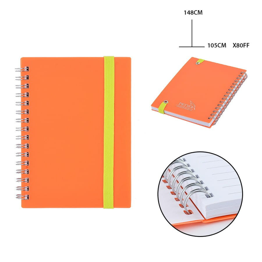 Pryma - Memobook anelli a5 80f fluo arancione