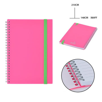 Pryma - Memobook anelli a5 80f fluo fucsia