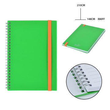 Pryma - Memobook anelli a5 80f fluo verde