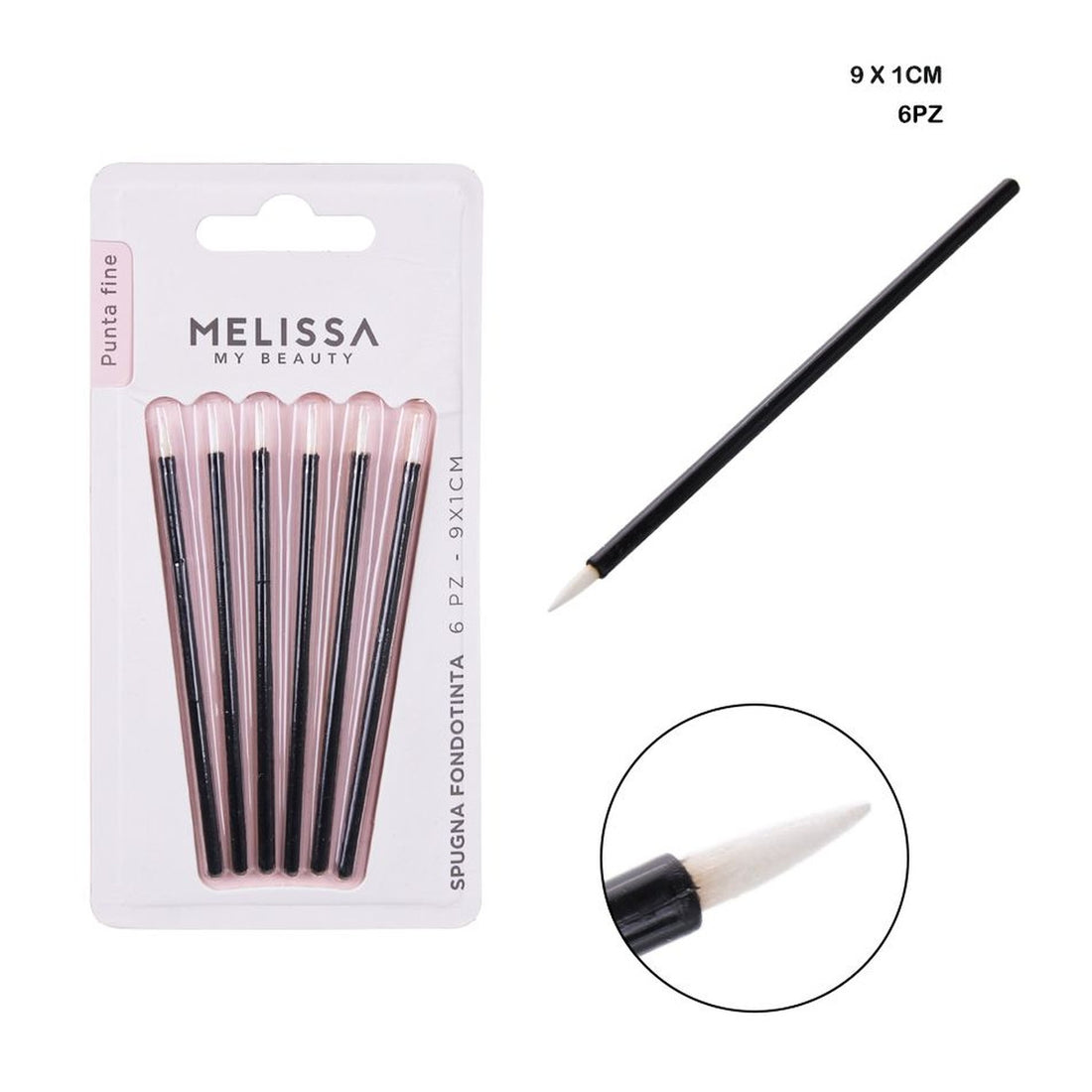 Melissa - Pennello Eyeliner 9x1Cm 6Pz