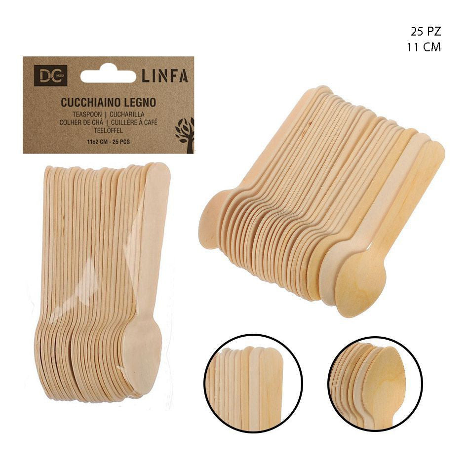 Dc - Casa Cucchiaino Legno 11X2Cm 25Pz