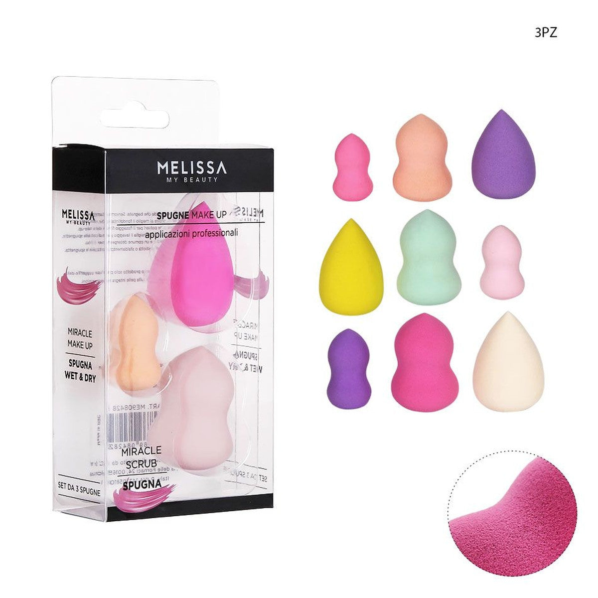 Melissa - Spugna Trucco Senza Latex 3Pz