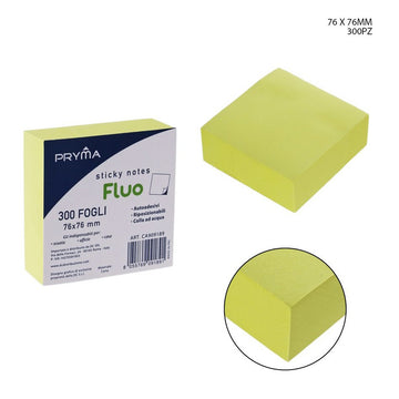 Pryma - Sticky notes 300ff giallo fluo 76x76Mm