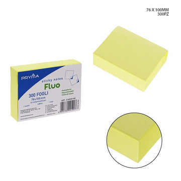 Pryma - Sticky notes 300ff giallo fluo 76X101Mm