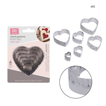 Dc Stampo Acciaio Cuore 2.2-7.2X2.5Cm 6Pz