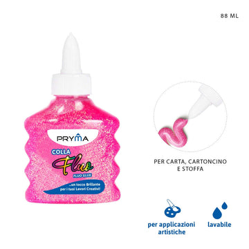 Pryma - Colla fluo rosa 88Ml