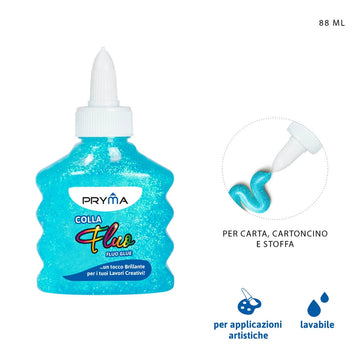 Pryma - Colla fluo azzurro  88Ml