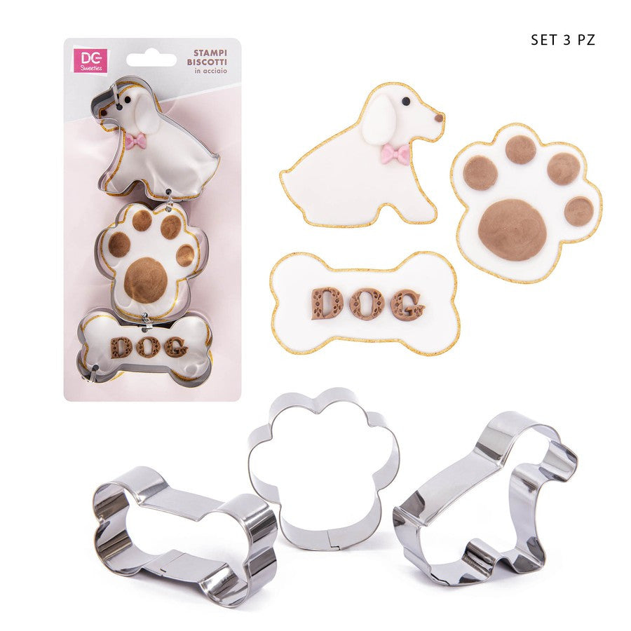 Dc - Formine Dolci Inox Cane 5-8Cm 3Pz