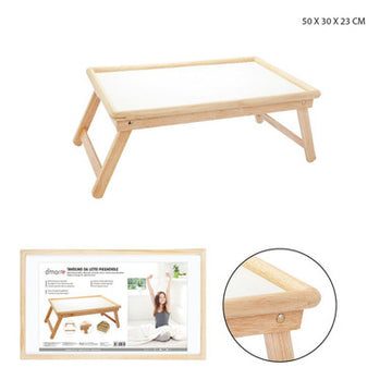 Dc - Tavolino Da Letto Pieghevole Legno 50X30X23Cm