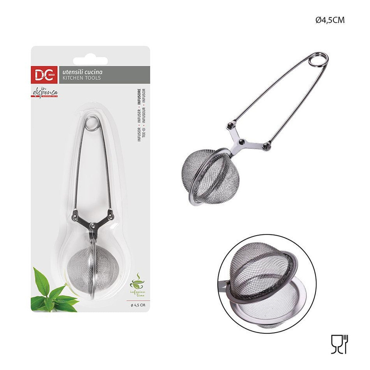 Dc Casa - Infusore Acciaio Inox D4.5Cm