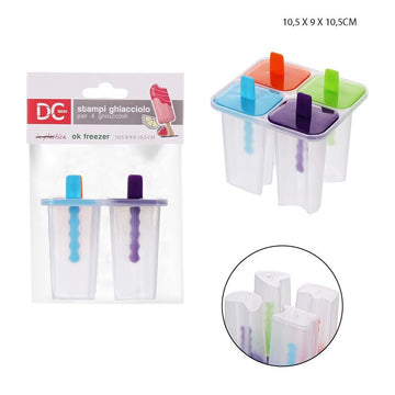 Dc - Stampo Ghiacciolo Plastica 4Pz 10.5X9X10.5Cm