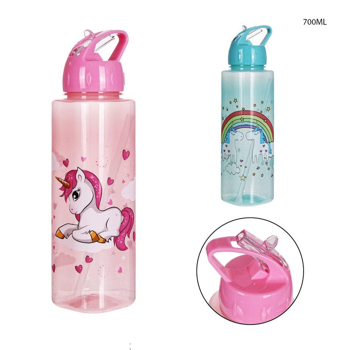 Dc - Borraccia plastica unicorno 750Ml