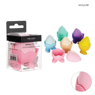 Melissa - Spugna Trucco In Silicone con supporto 6x4.2Cm