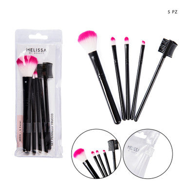 Melissa - Pennelli trucco 5pz nero