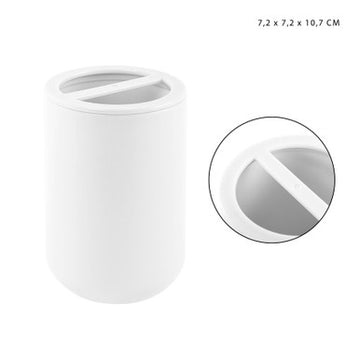 Dc -Porta Spazzolini Plastica 7.2X7.2X10.7Cm Bianco