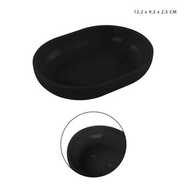 Dc - Porta saponetta Plastica 12.2X9.3X2.5Cm Nero