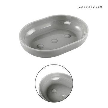 Dc - Porta saponetta in Plastica 12.2X9.3X2.5Cm Grigio