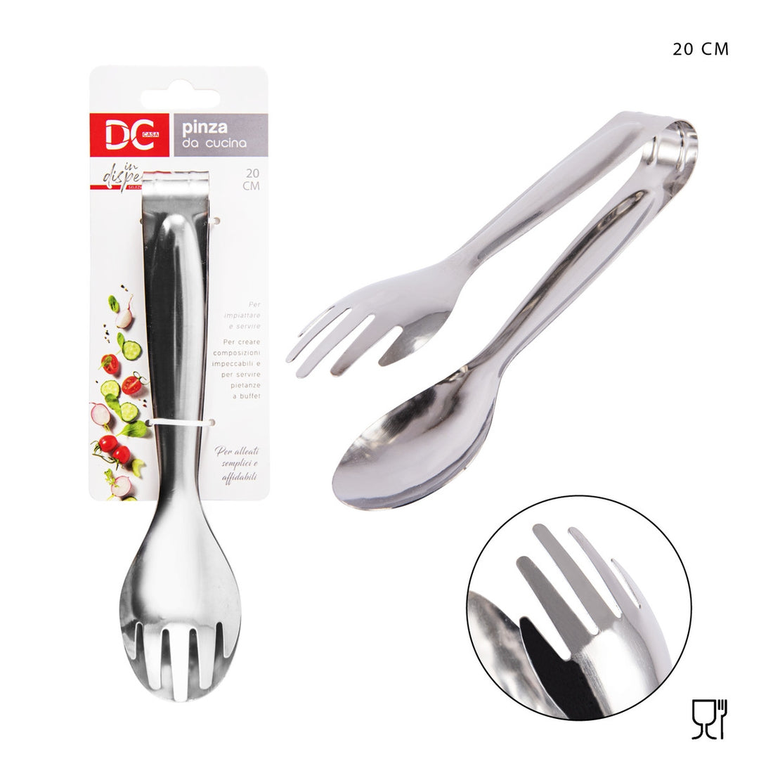 Dc - Pinza Insalata Acciaio 20Cm