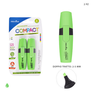 Pryma - Evidenziatore compact fluo verde