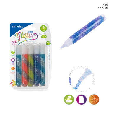 Pryma - Colla glitter twister 10.5Ml  5pz