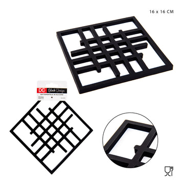 Dc - L/Black Sottopentola Silicone 16X16Cm