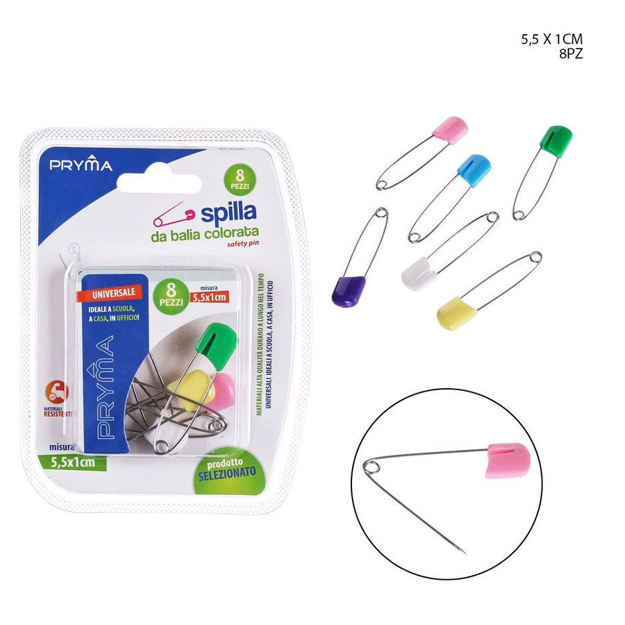 Pryma - Spilla balia colorati 8pz