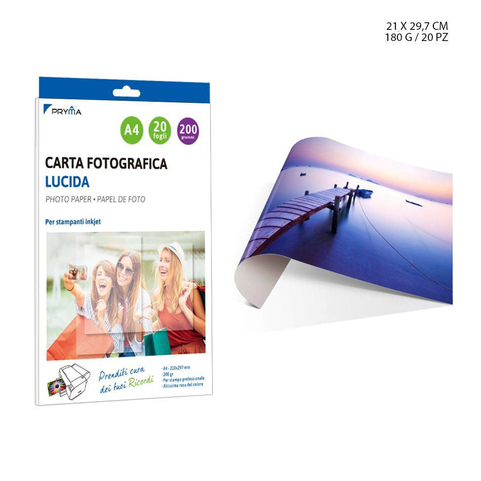 Pryma - Carta fotografica lucida A4 200G