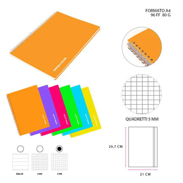 Pryma - Memobook Anelli Pp C/Fori A4 80Ff 80G 5Mm