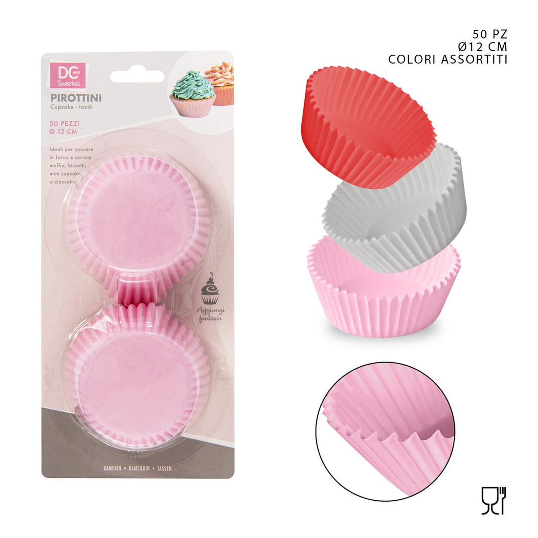 Dc - Pirottini Carta Cupcake 120Mm 50Pz