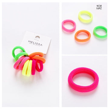 Melissa - Elastico Capelli 9Cm 10Pz Fluo