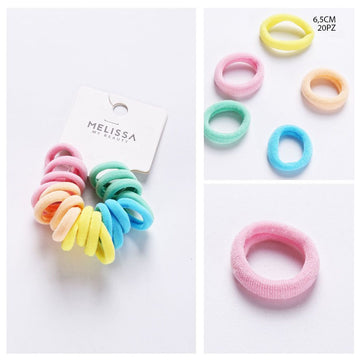 Melissa - Elastico Capelli 6.5Cm 20Pz Pastello