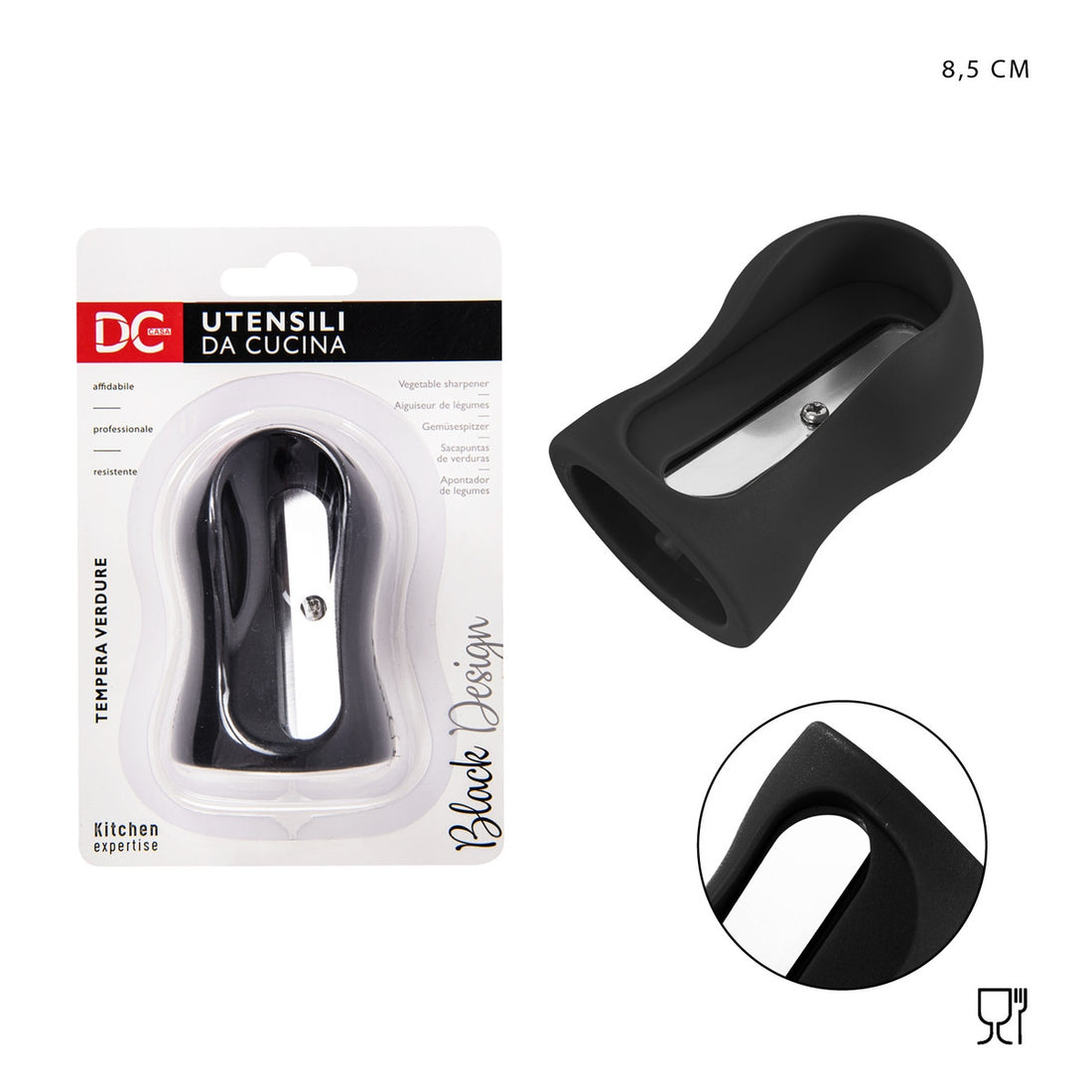 Dc - L/Black Tempera Carote Acciaio 8.5Cm