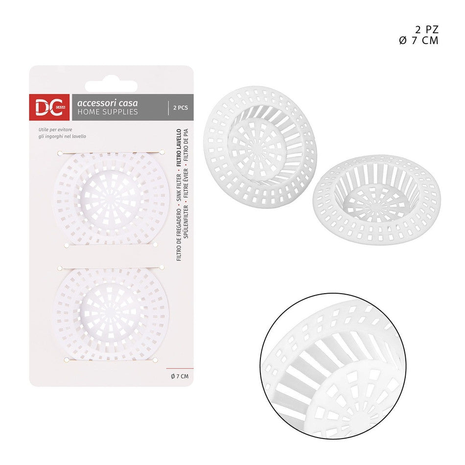 Dc Casa - Filtro Lavello Plastica 7Cm 2Pz