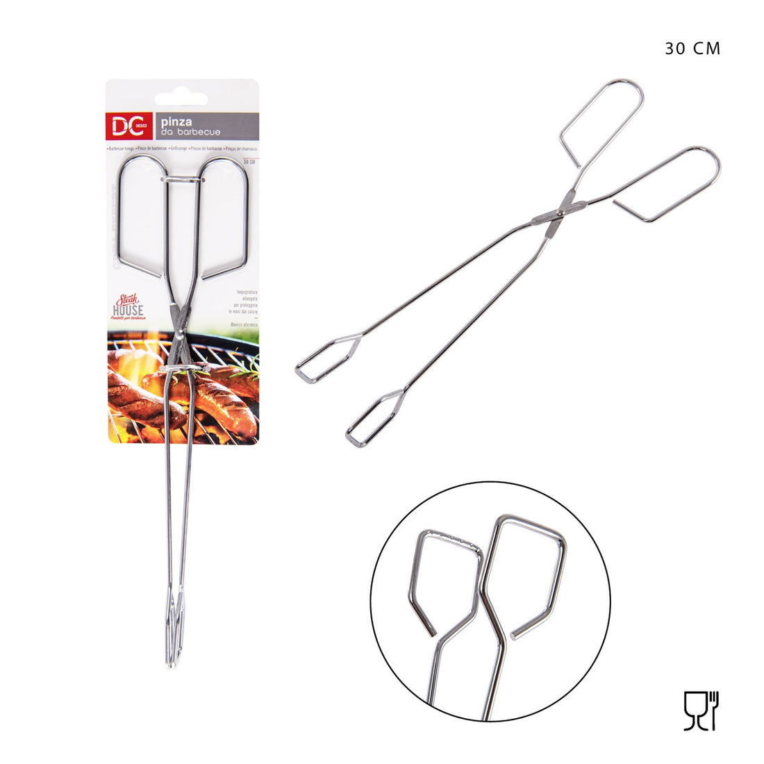 Dc - Pinza Barbecue Metallo 30Cm