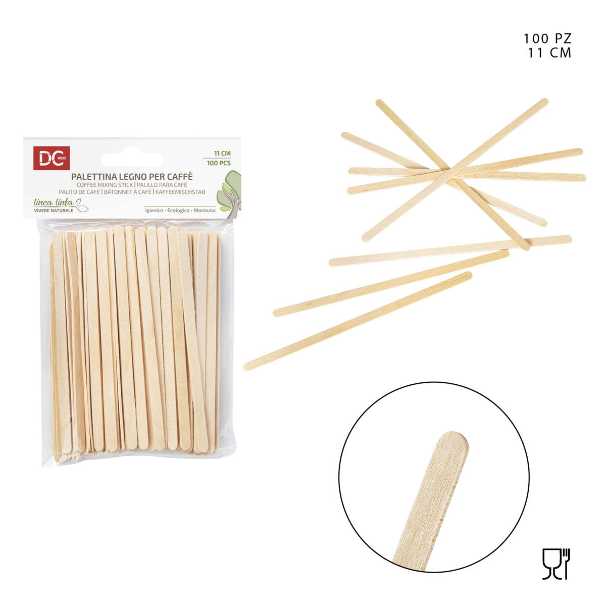 Dc - Palettine Legno Caffe 11Cm 100Pz