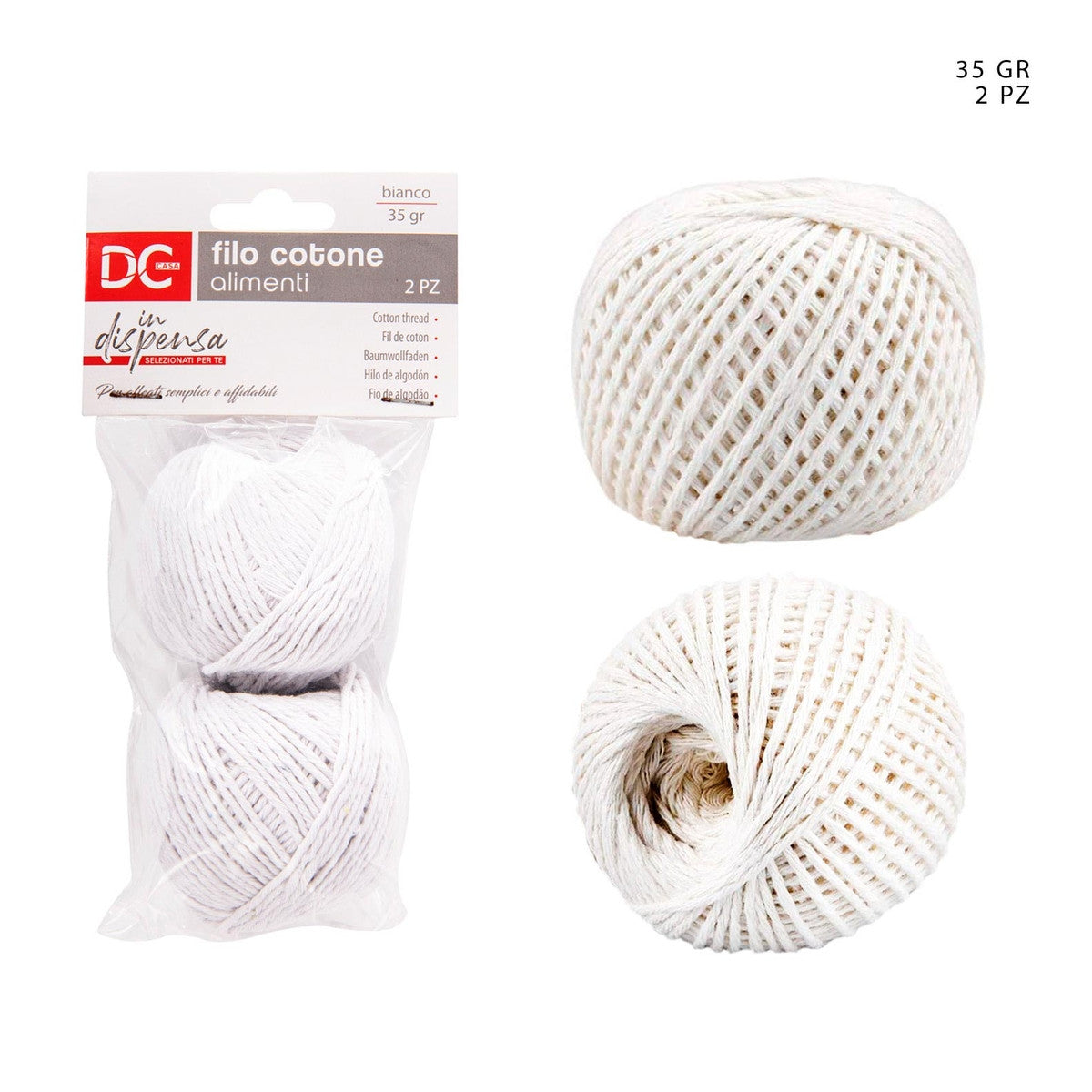 Dc Filo Cotone 35G 2Pz Bianco