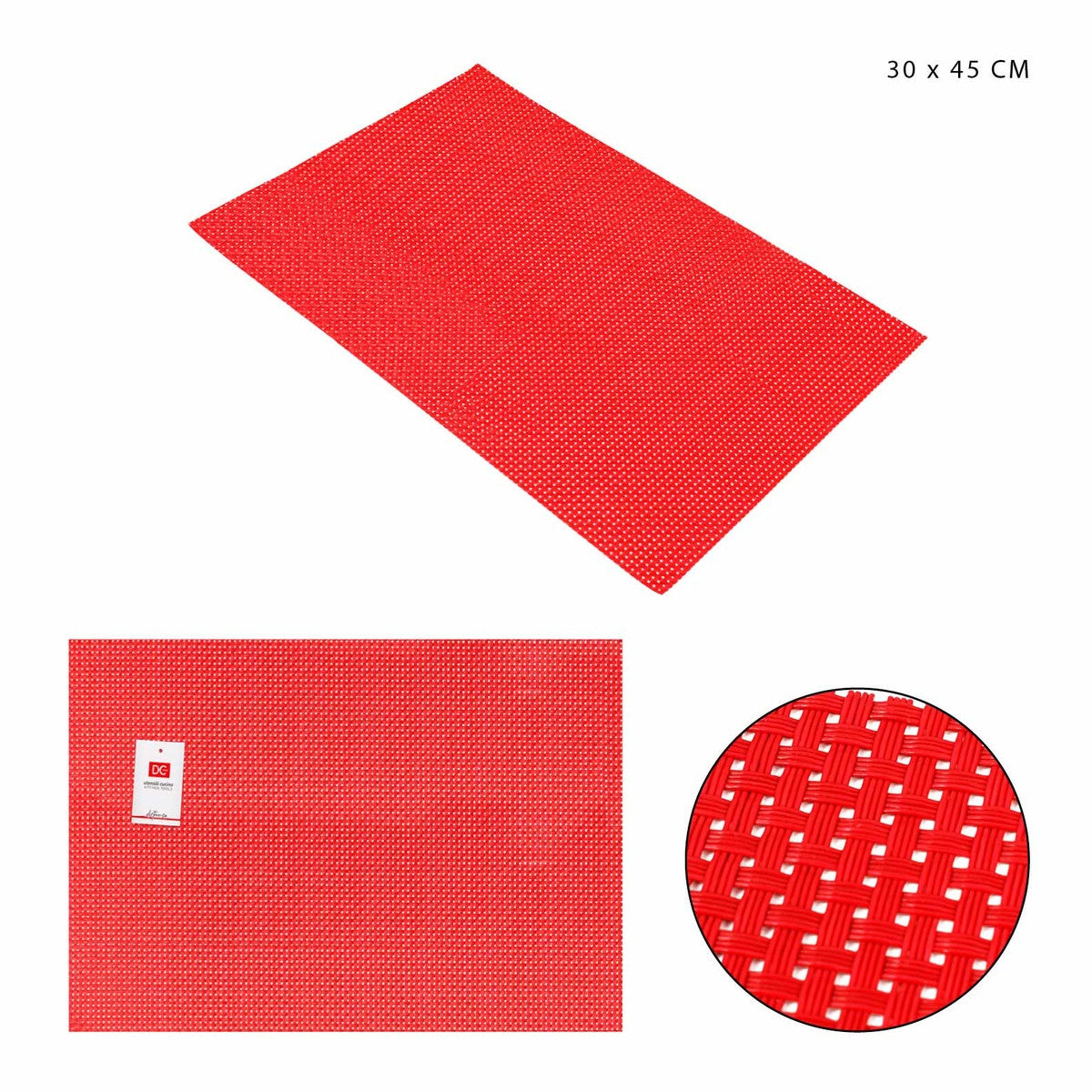 Dc - Tovaglietta Pvc 30X45Cm Rosso