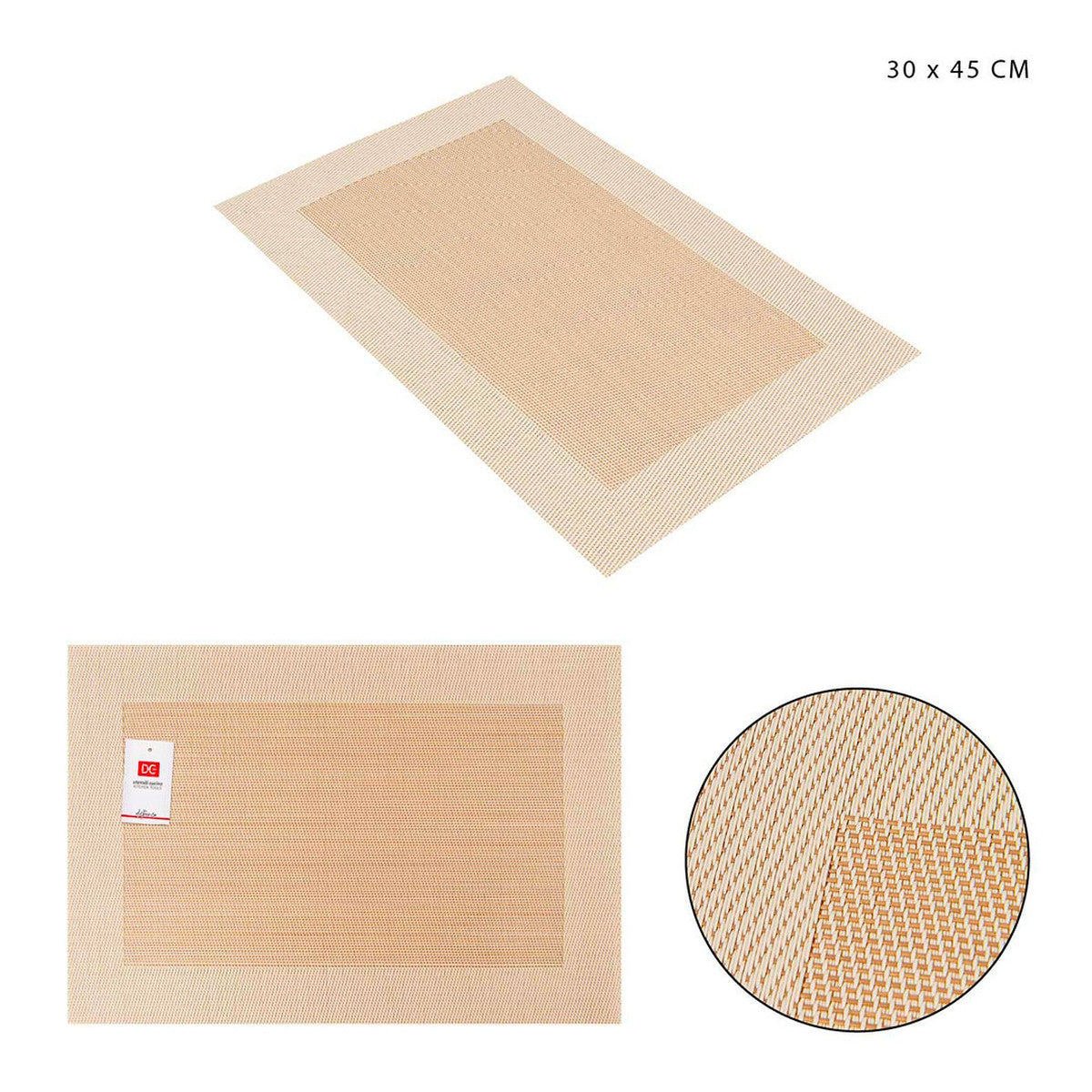 Dc - Tovaglietta Pvc 30X45Cm Bicolore Beige